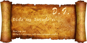 Diósy István névjegykártya